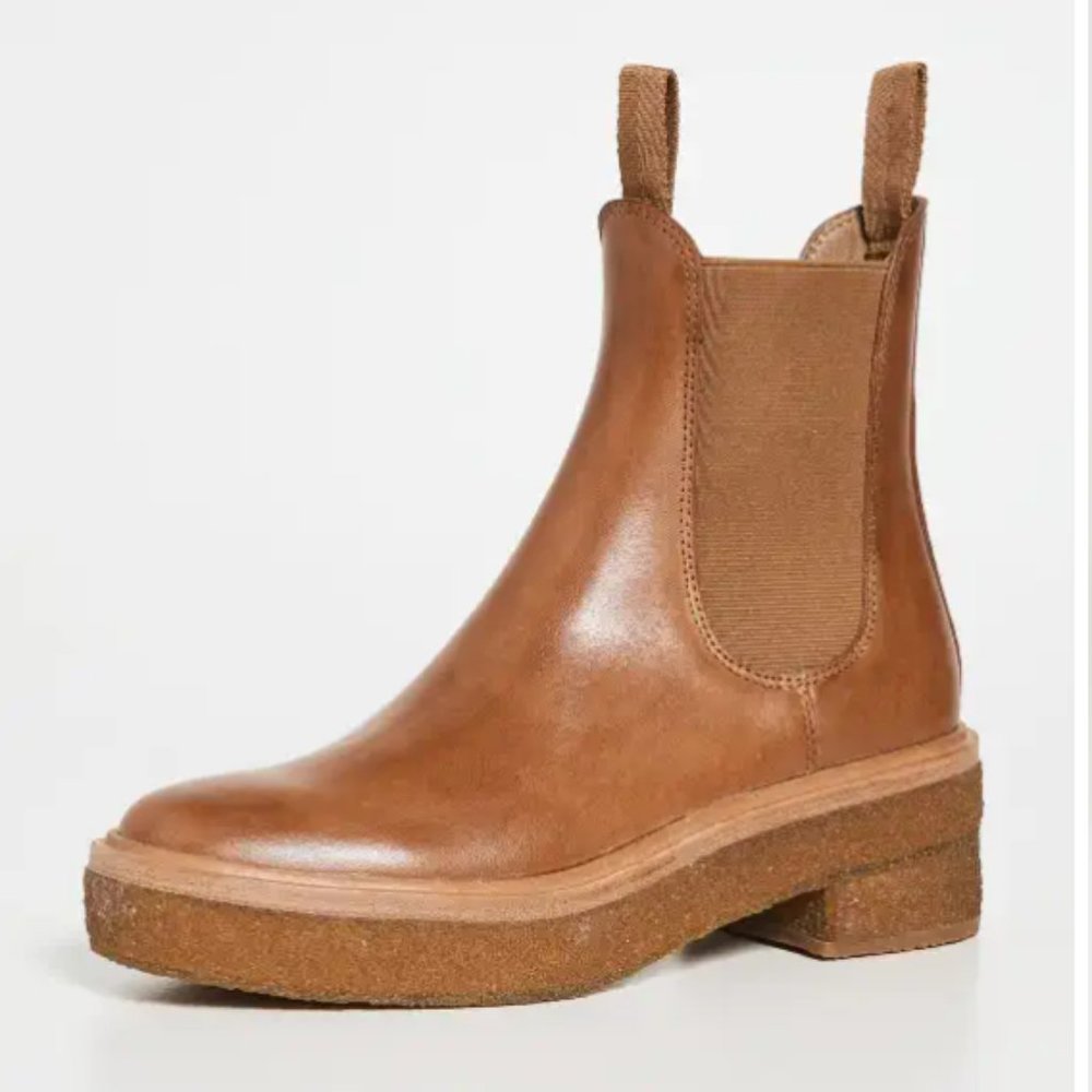 Loeffler Randall Raquel Leather Chelsea Ankle Booties